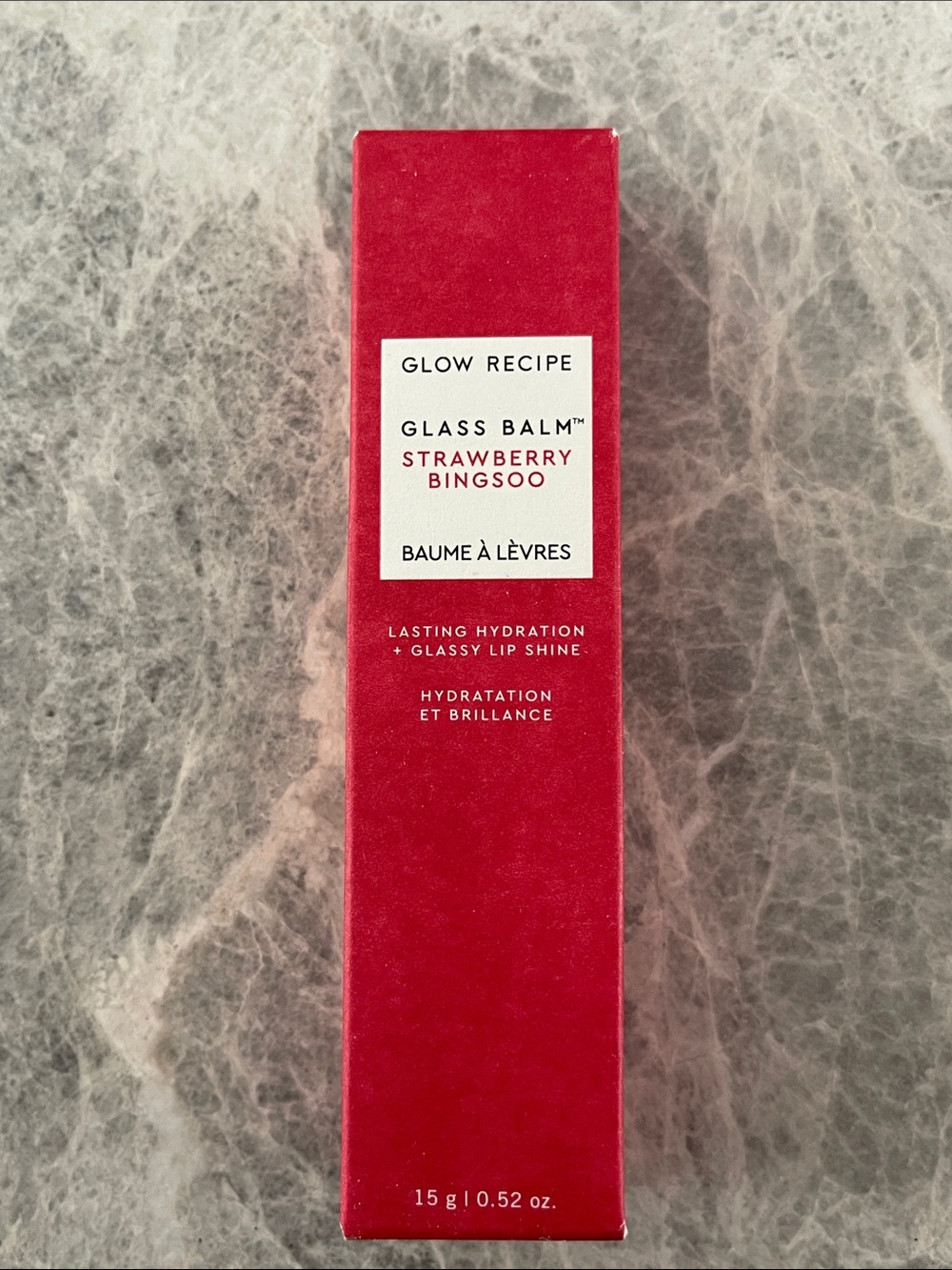Glow Recipe Strawberry Bingsoo Glass Balm — Deep Red Box